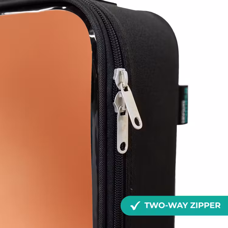 Children's suitcase - Orange Fluffy Monster with Horns — 5