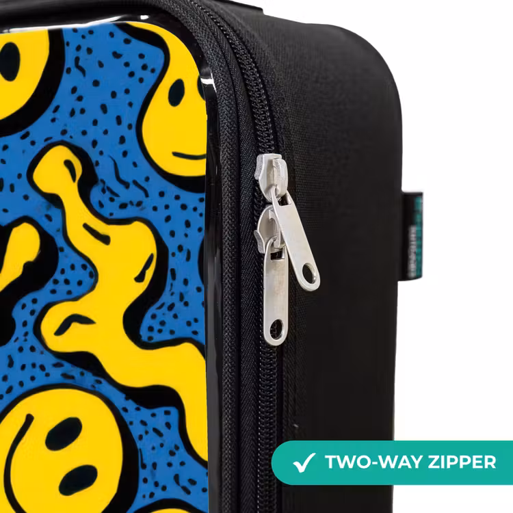 Children's suitcase - Smiley - Blue - Yellow — 5