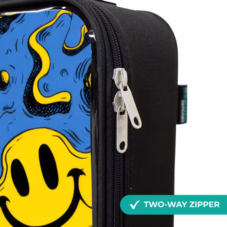 Children's suitcase - Smiley - Yellow - Blue — 5