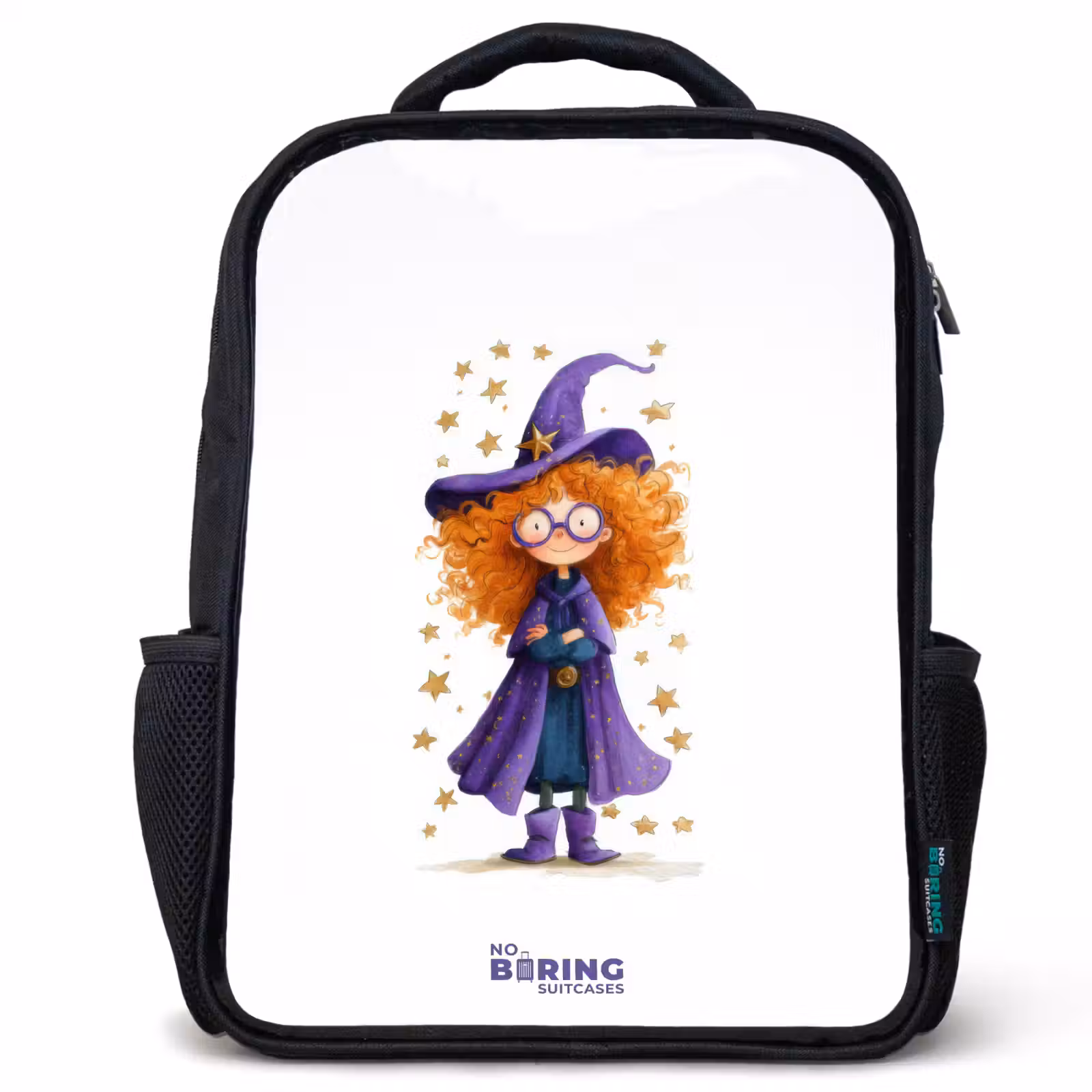 Kids backpack - Black - Star magic with curls — 1