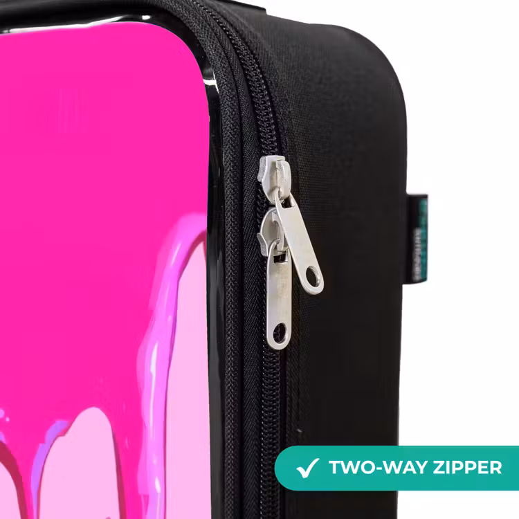 Children's suitcase - Paint - Smiley face - Pink — 5