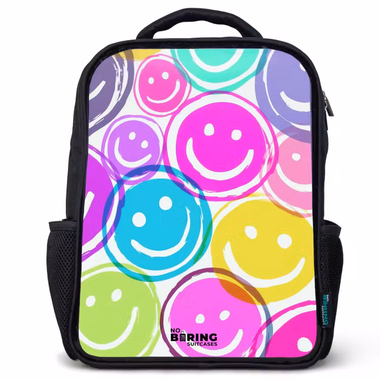 Kids backpack - Black - Colorful explosion of smiles — 1