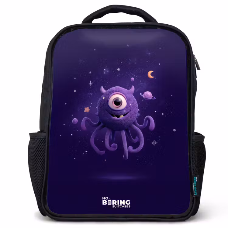 Kids backpack - Black - Cosmic tentacle monster — 1
