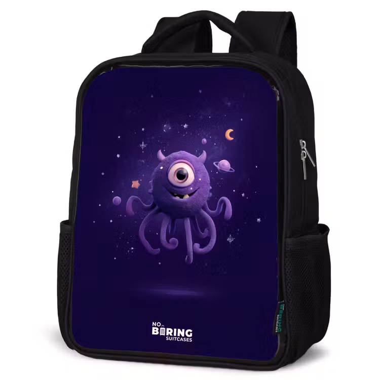 Kids backpack - Black - Cosmic tentacle monster — 4