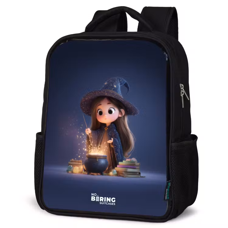 Kids backpack - Black - Enchanted girl with cauldron — 4