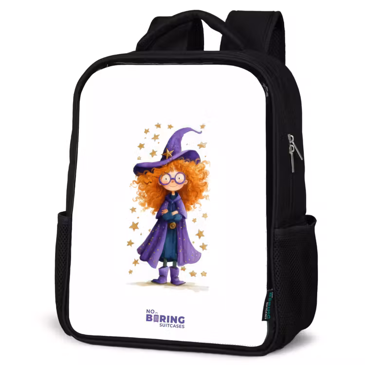 Kids backpack - Black - Star magic with curls — 4