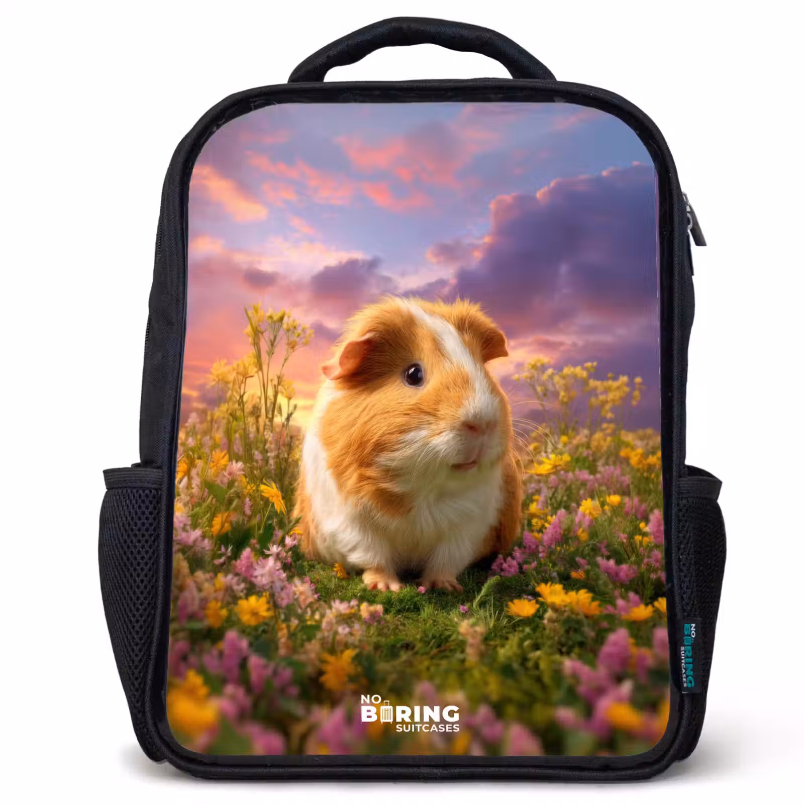 Kids backpack - Black - Guinea pig - Nature - Animal — 1