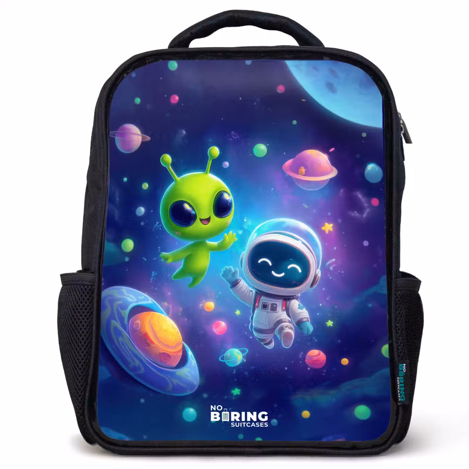 Kids backpack - Black - Merry Meeting in Space — 1