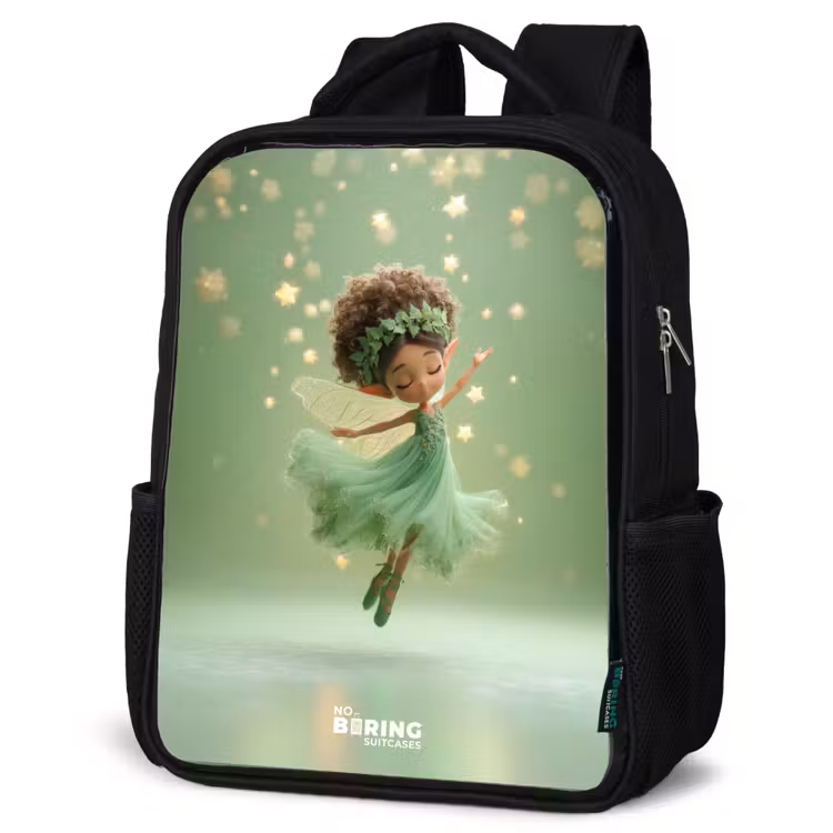 Kids backpack - Black - Dancing fairy in green light — 4