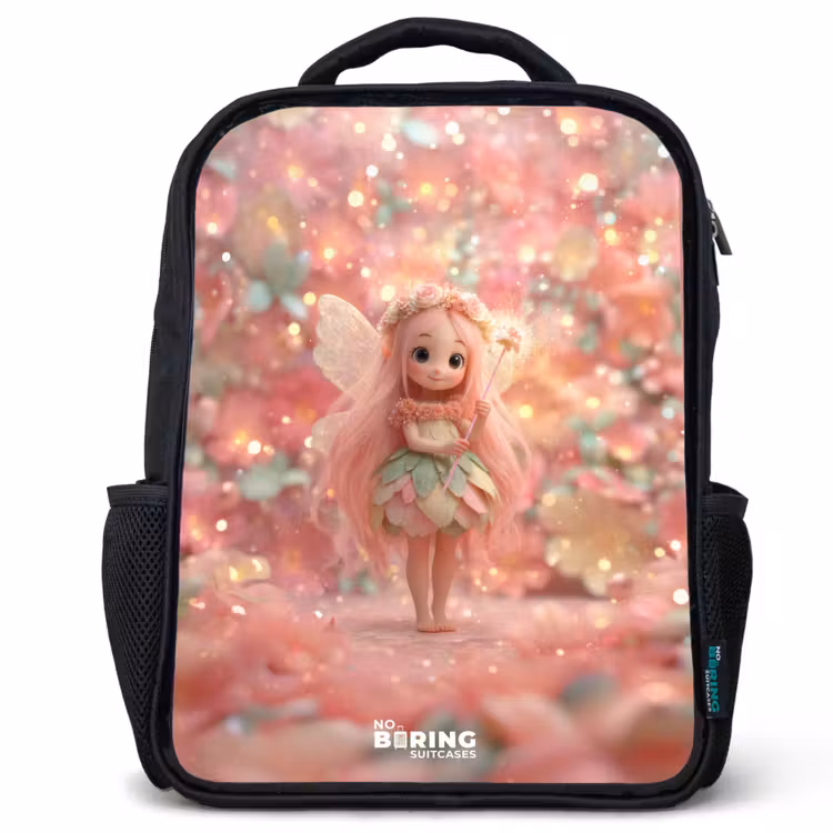 Kids backpack - Black - Flower fairy in pink fairy world — 1