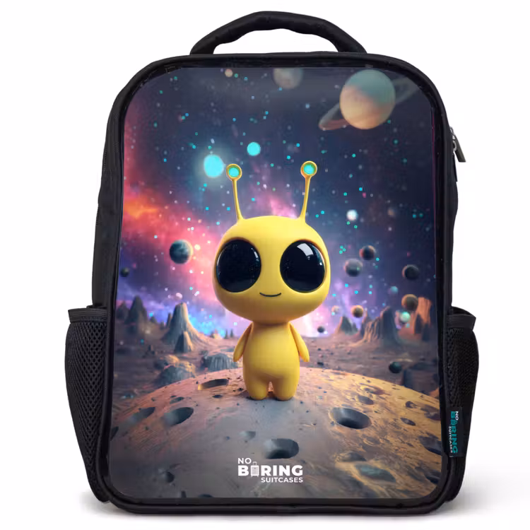 Kids backpack - Black - Merry alien creature — 1