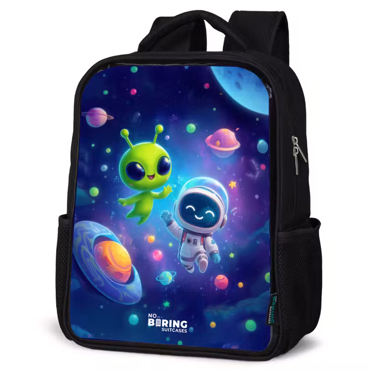 Kids backpack - Black - Merry Meeting in Space — 4