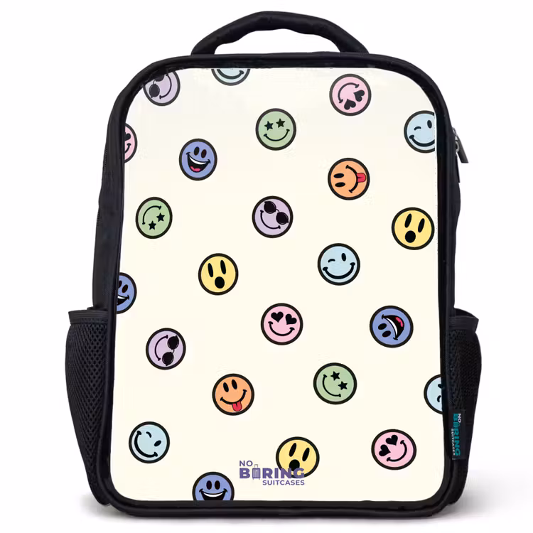Kids backpack - Black - Playful smiley mix — 1
