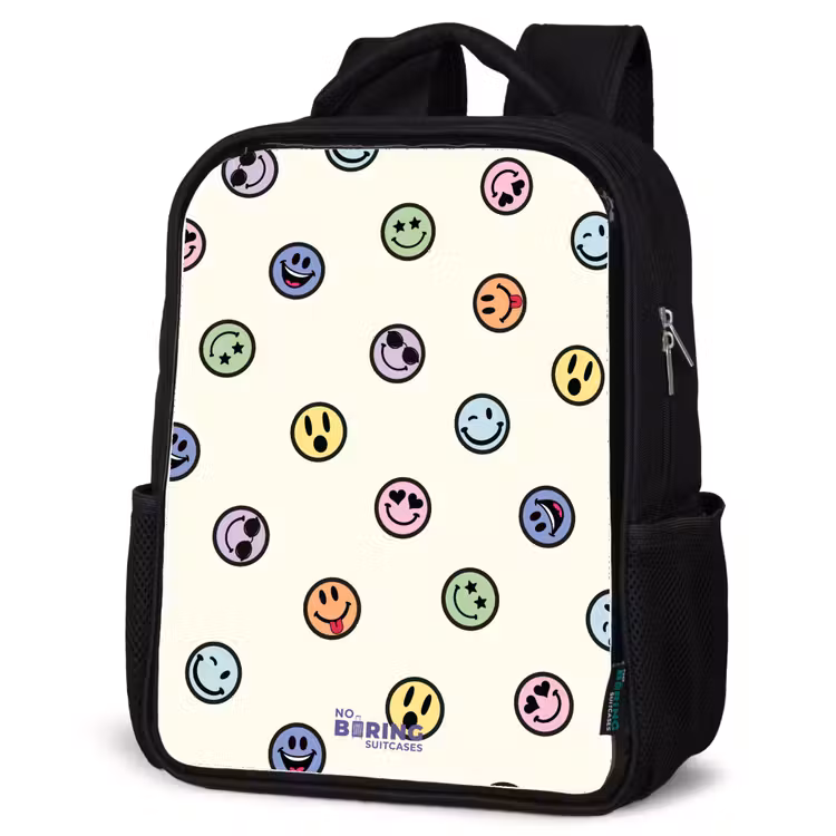 Kids backpack - Black - Playful smiley mix — 4