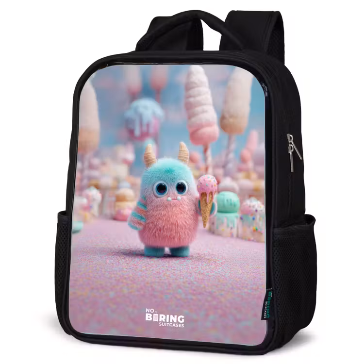 Kids backpack - Black - Sweet Monster Candy Adventure — 4