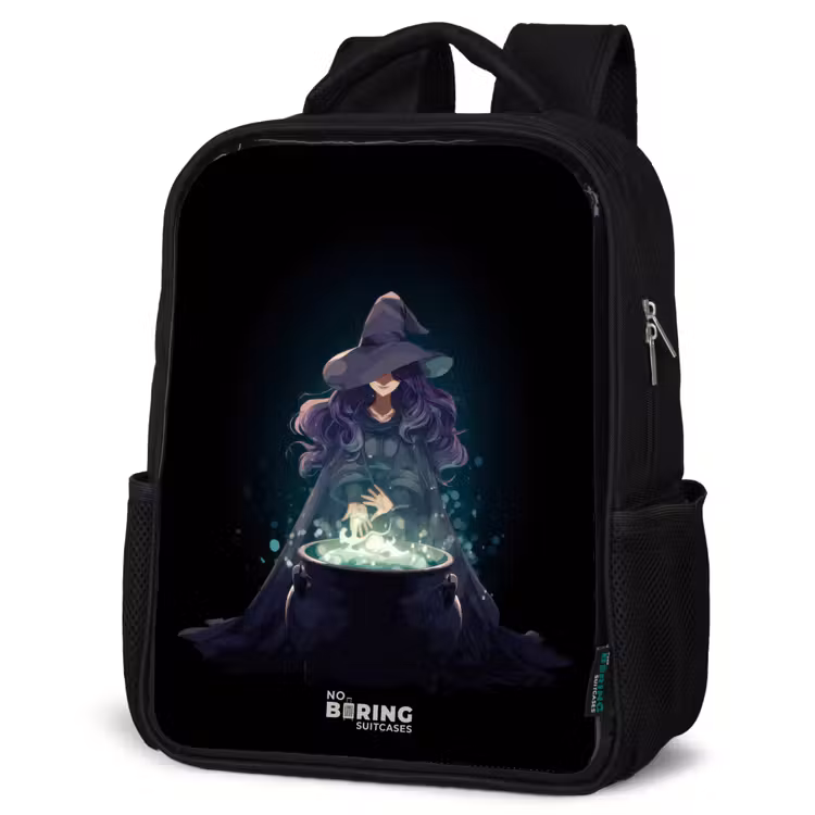 Kids backpack - Black - Witch - Cauldron - Magic — 4