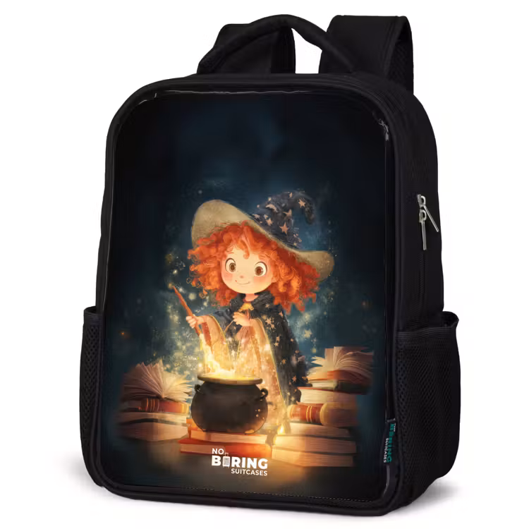 Kids backpack - Black - Witch with Sparkling Magic Potion — 4