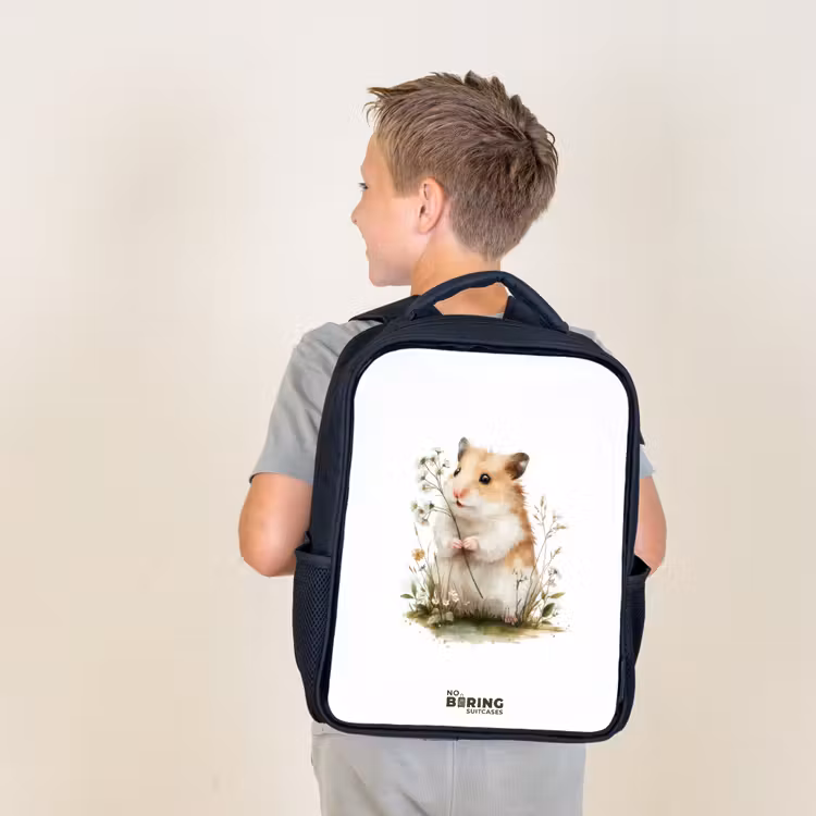 Kids backpack - Black - Animal - Nature - Hamster — 2