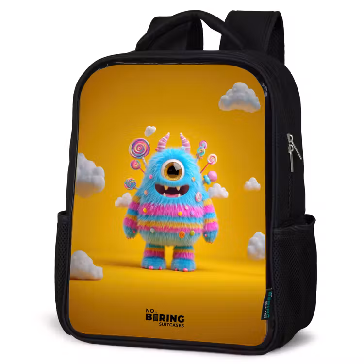 Kids backpack - Black - Candy - Monster - Rainbow — 4