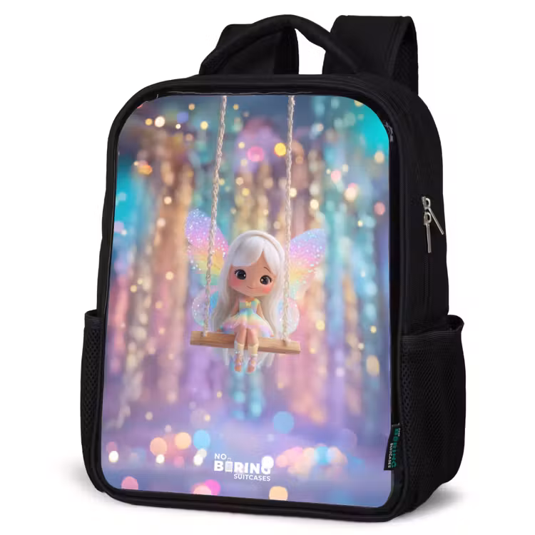 Kids backpack - Black - Fairy - Elf - Rainbow — 4