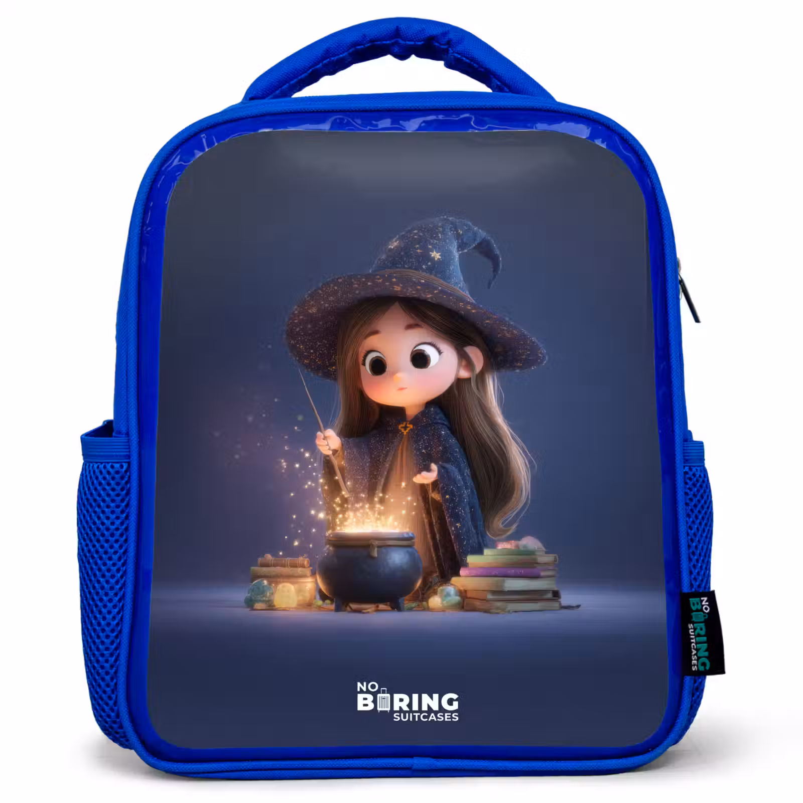Kids backpack - Blue - Enchanted girl with cauldron — 1