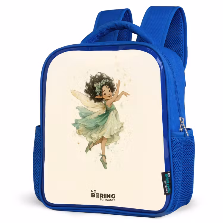 Kids backpack - Blue - Dancing forest fairy — 3