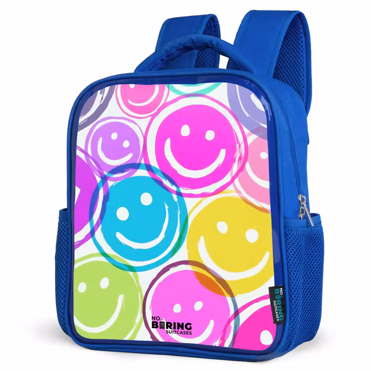 Kids backpack - Blue - Colorful explosion of smiles — 3
