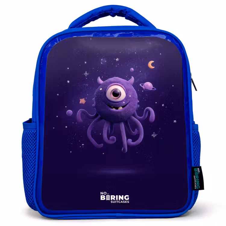 Kids backpack - Blue - Cosmic tentacle monster — 1