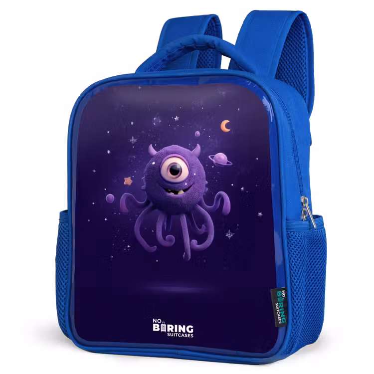 Kids backpack - Blue - Cosmic tentacle monster — 3