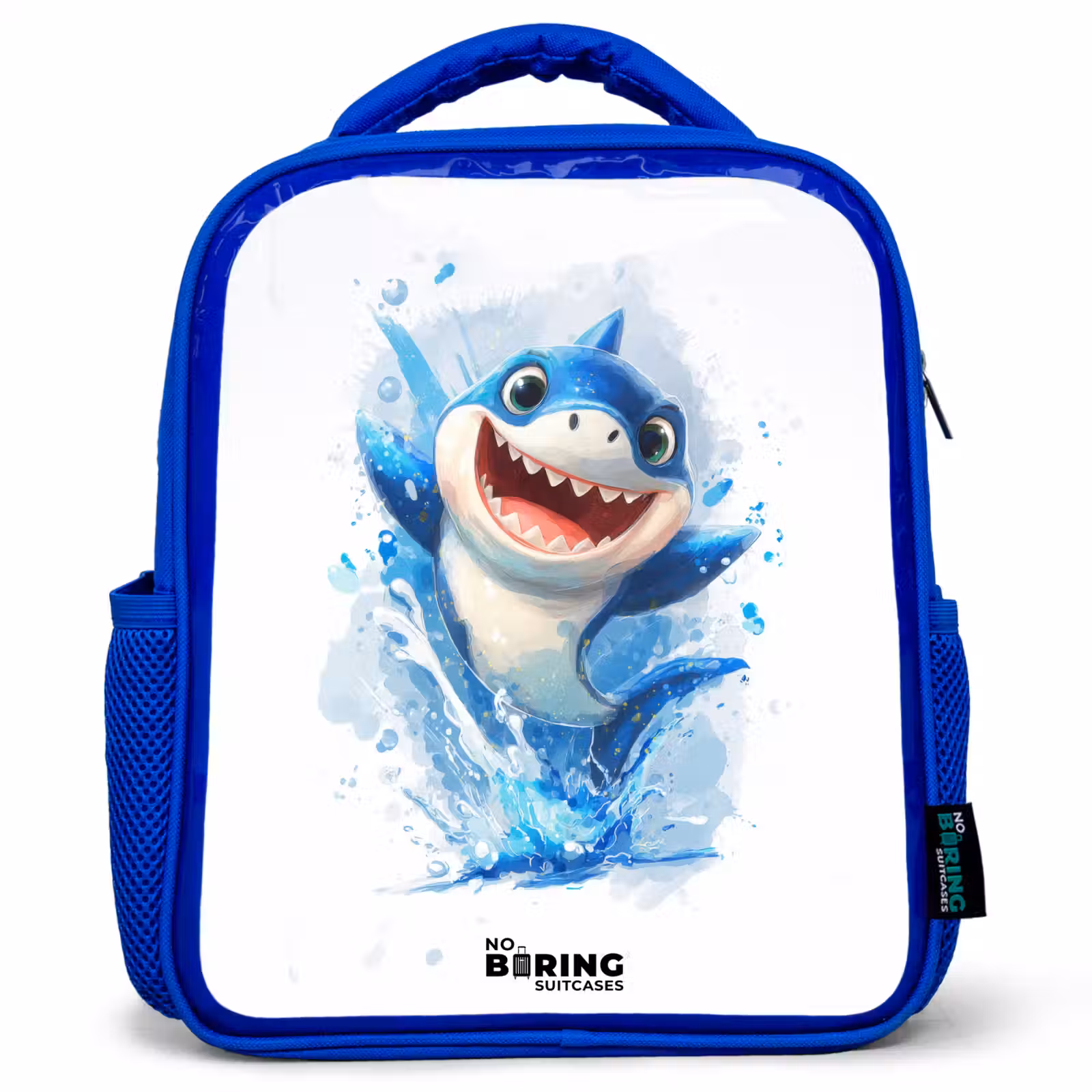 Kids backpack - Blue - Shark - Teeth - Water — 1