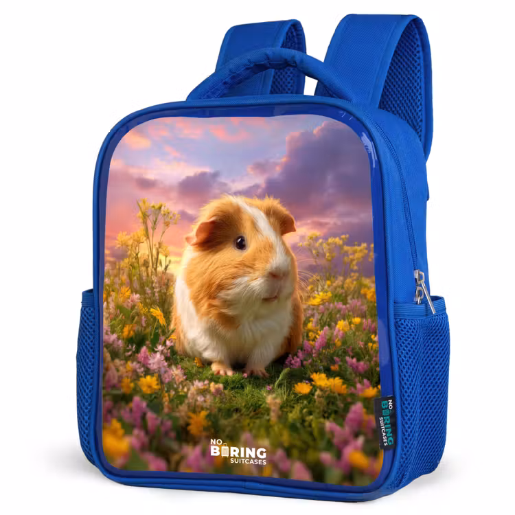 Kids backpack - Blue - Guinea pig - Nature - Animal — 3