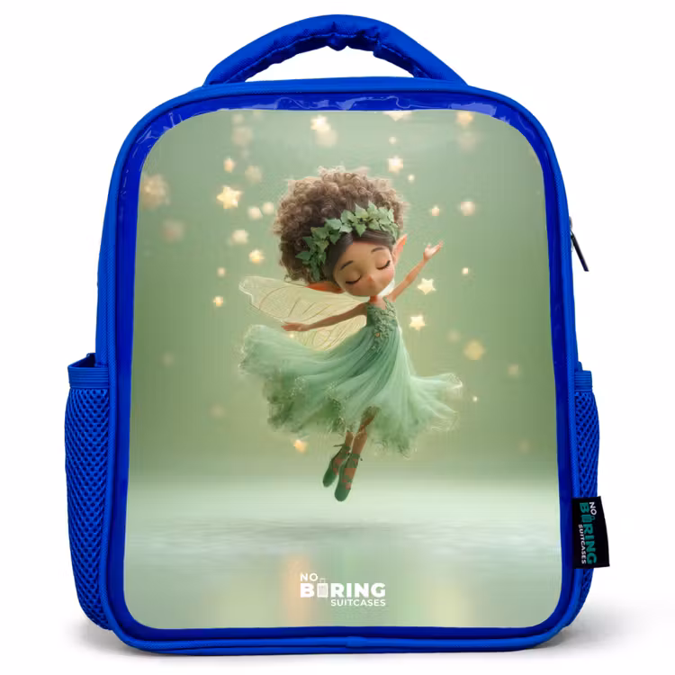 Kids backpack - Blue - Dancing fairy in green light — 1