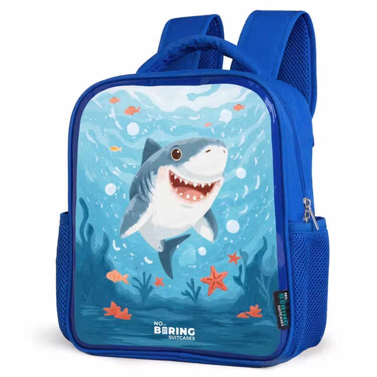 Kids backpack - Blue - Shark - Water - Sea — 3