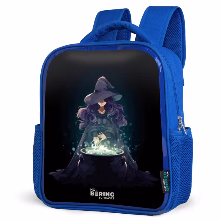 Kids backpack - Blue - Witch - Cauldron - Magic — 3