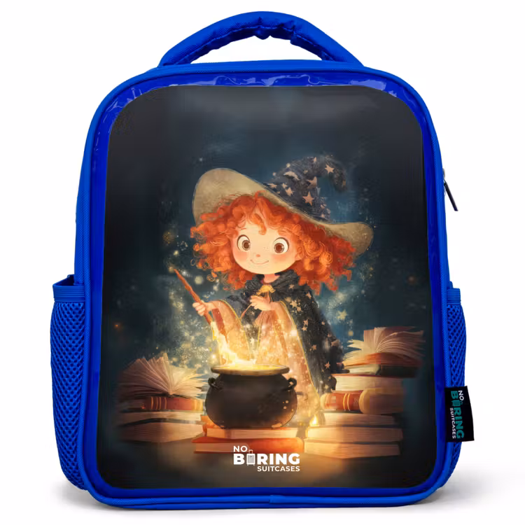 Kids backpack - Blue - Witch with Sparkling Magic Potion — 1