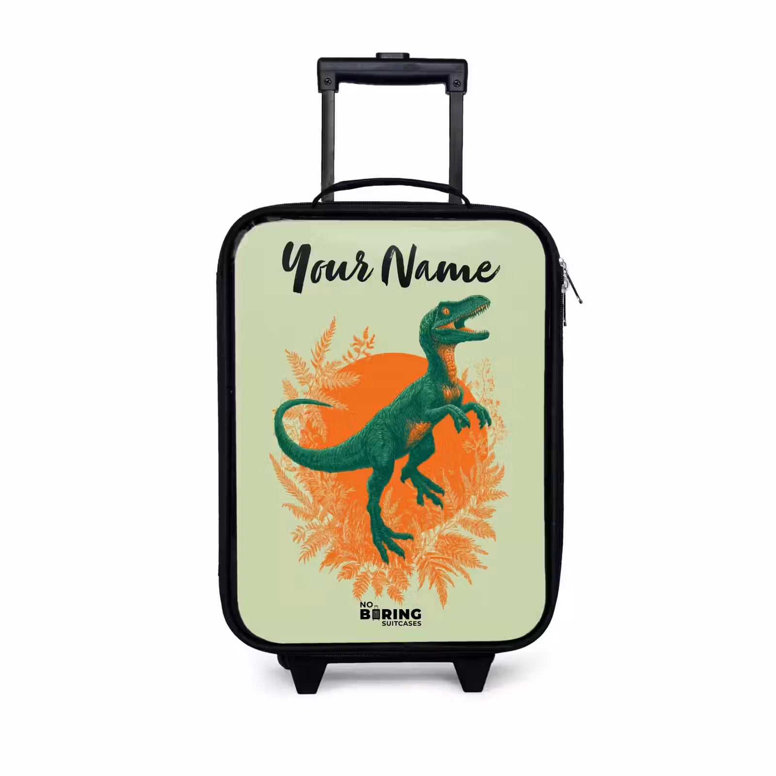 Children's suitcase with name - Dino - Nature - Green — 1