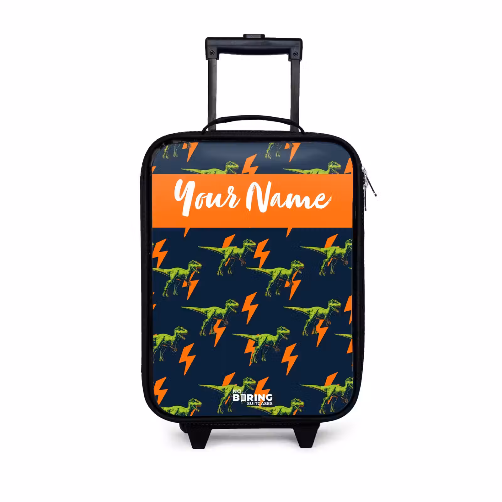 Children's suitcase with name - Dinos - Lightning - Animals - Blue — 1