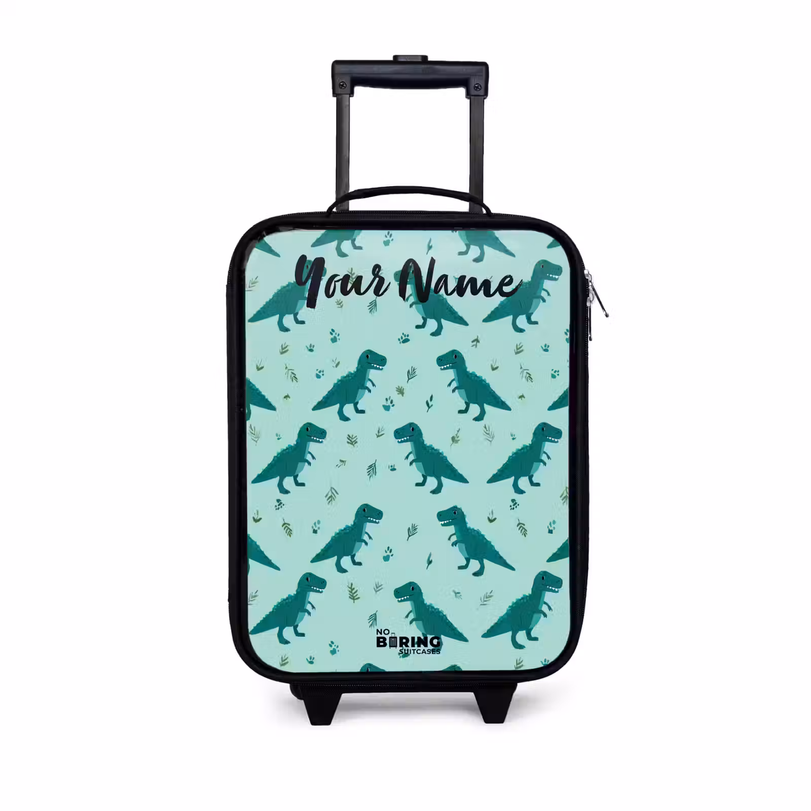 Children's suitcase with name - Dinos - Pattern - Green — 1