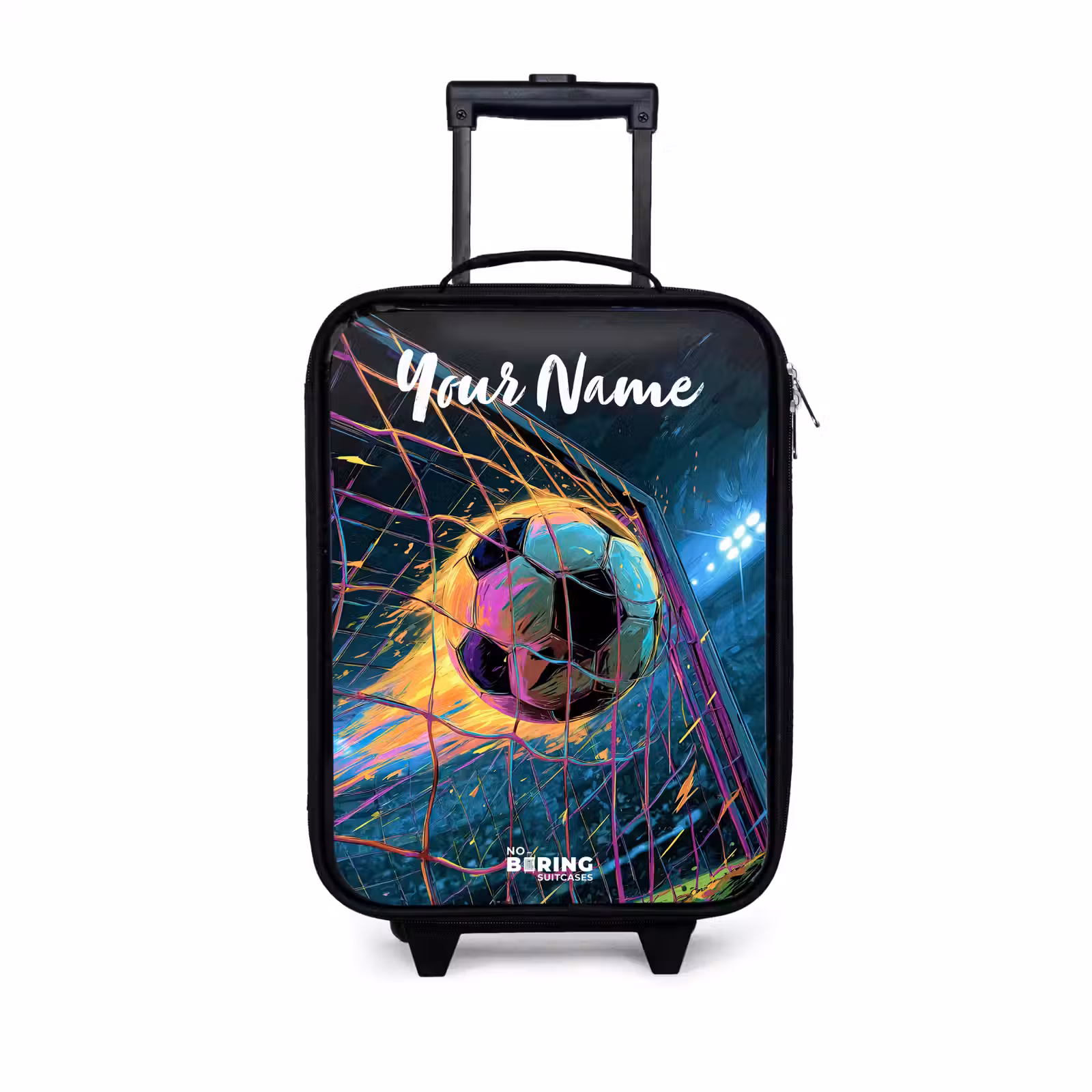 Children's suitcase with name - Neon - Net - Football - Colorful — 1