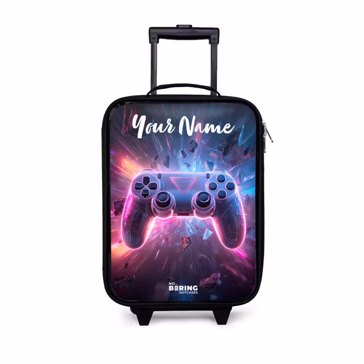 Children's suitcase with name - Controller - Neon - Game — 1