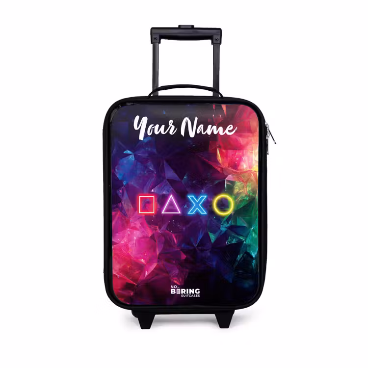 Children's suitcase with name - Symbols - Game - Colorful — 1