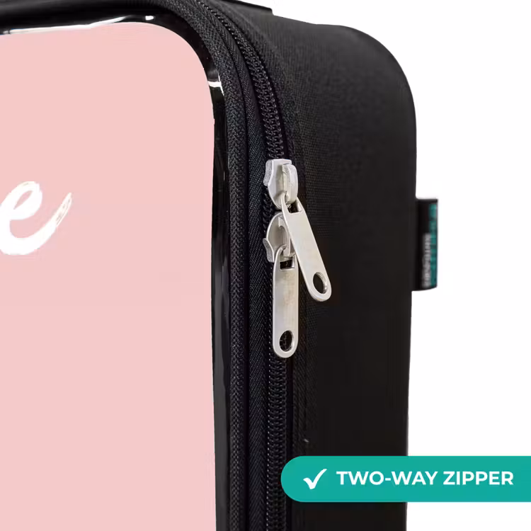 Children's suitcase with name - Giraffe - Eyelashes - Minimalist - Pink — 5