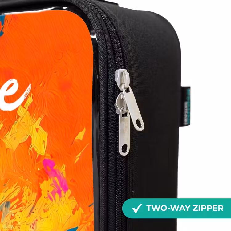 Children's suitcase with name - Monster truck - Abstract - Paint splatters - Colorful — 5