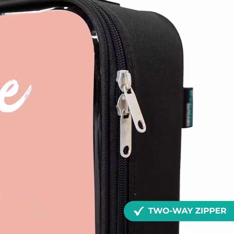 Children's suitcase with name - Penguin - Dots - Pink - Minimalist — 5