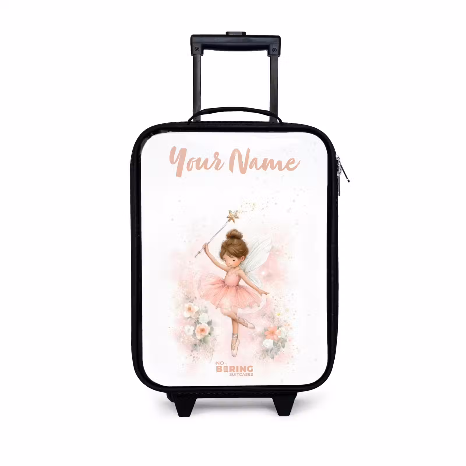 Children's suitcase with name - Ballerina fairy in pink — 1