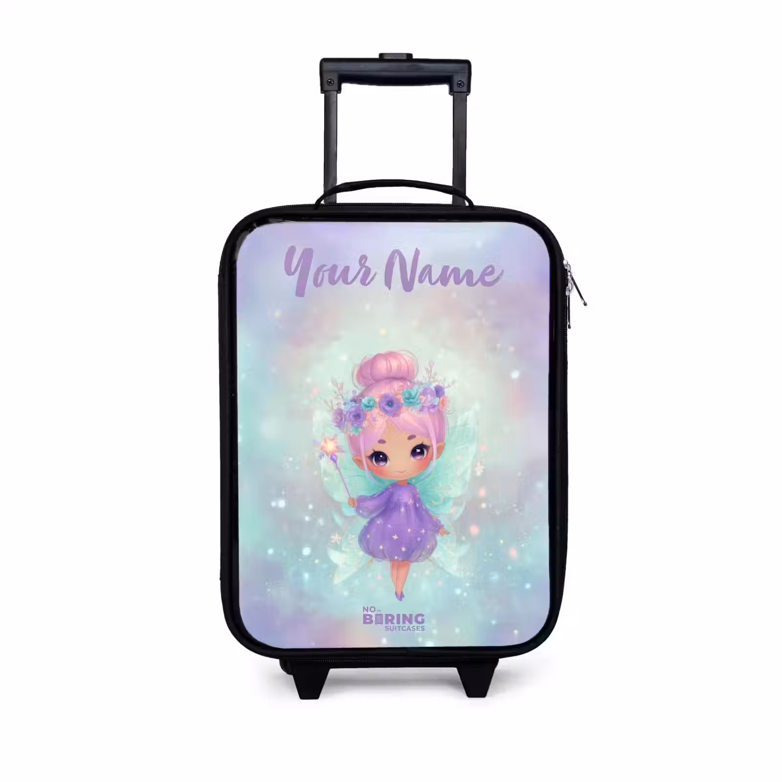 Children's suitcase with name - Flower fairy in pastel shine — 1