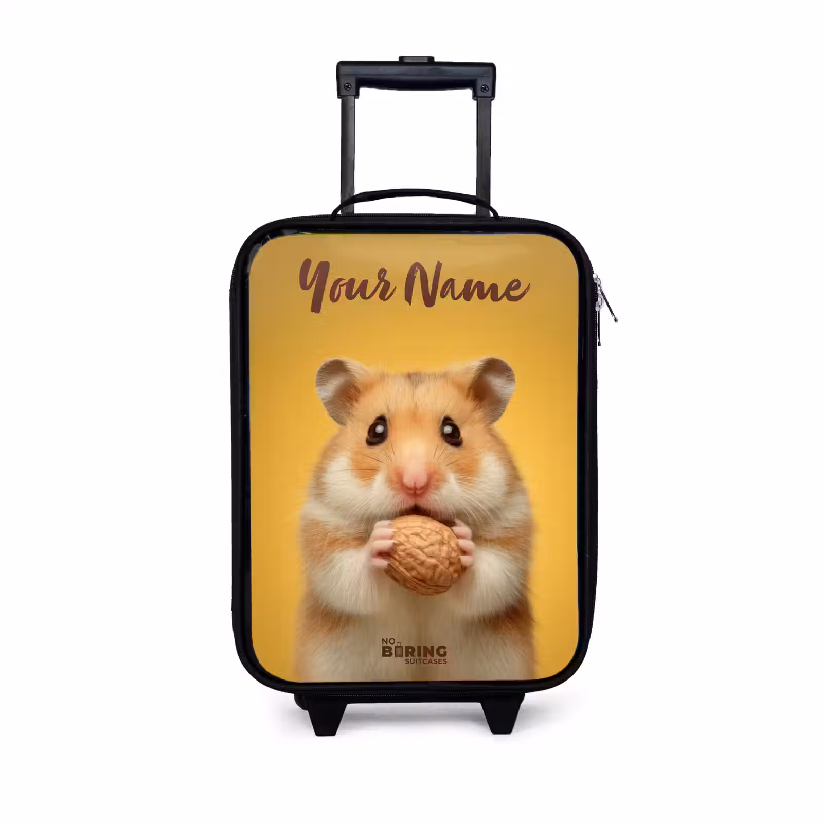 Children's suitcase with name - Hamster - Walnut - Animal — 1