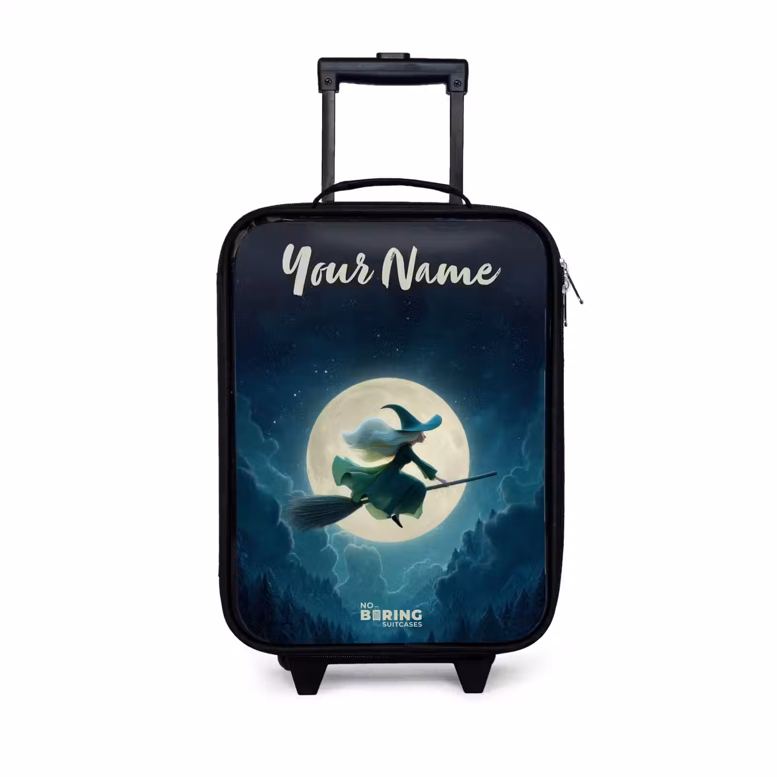 Children's suitcase with name - Night Flight Over the Forest — 1