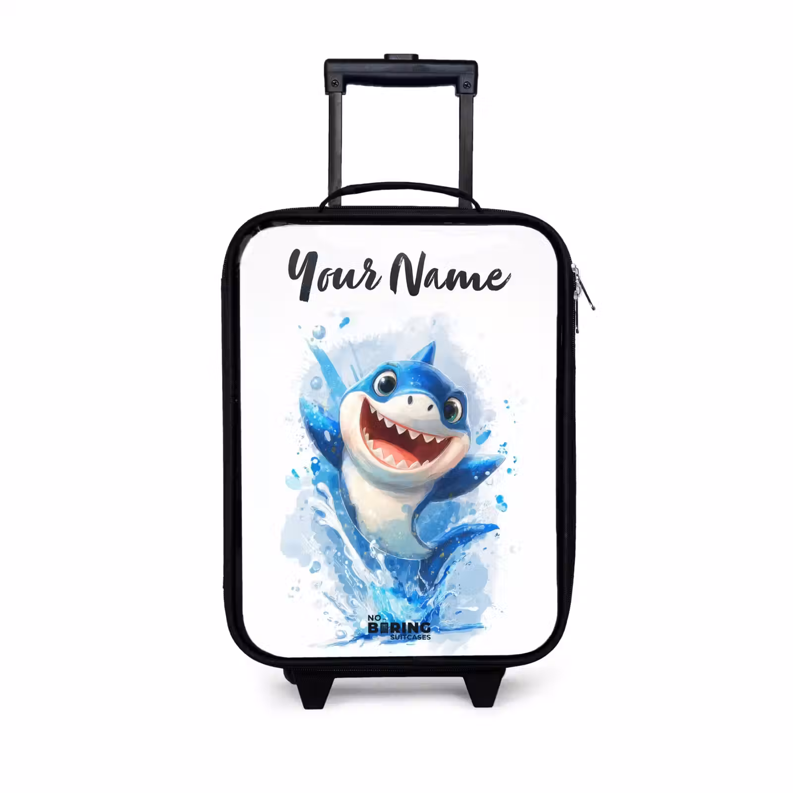 Children's suitcase with name - Shark - Teeth - Water — 1