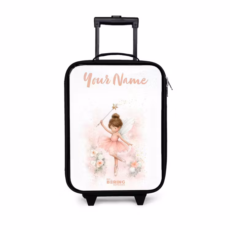 Children's suitcase with name - Ballerina fairy in pink — 1